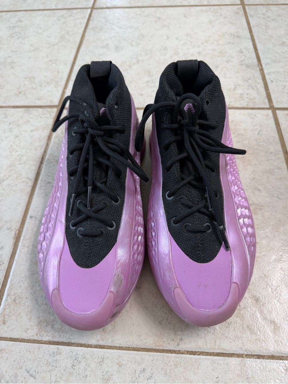 adidas Anthony Edward Kids Purple and Black Sneakers
